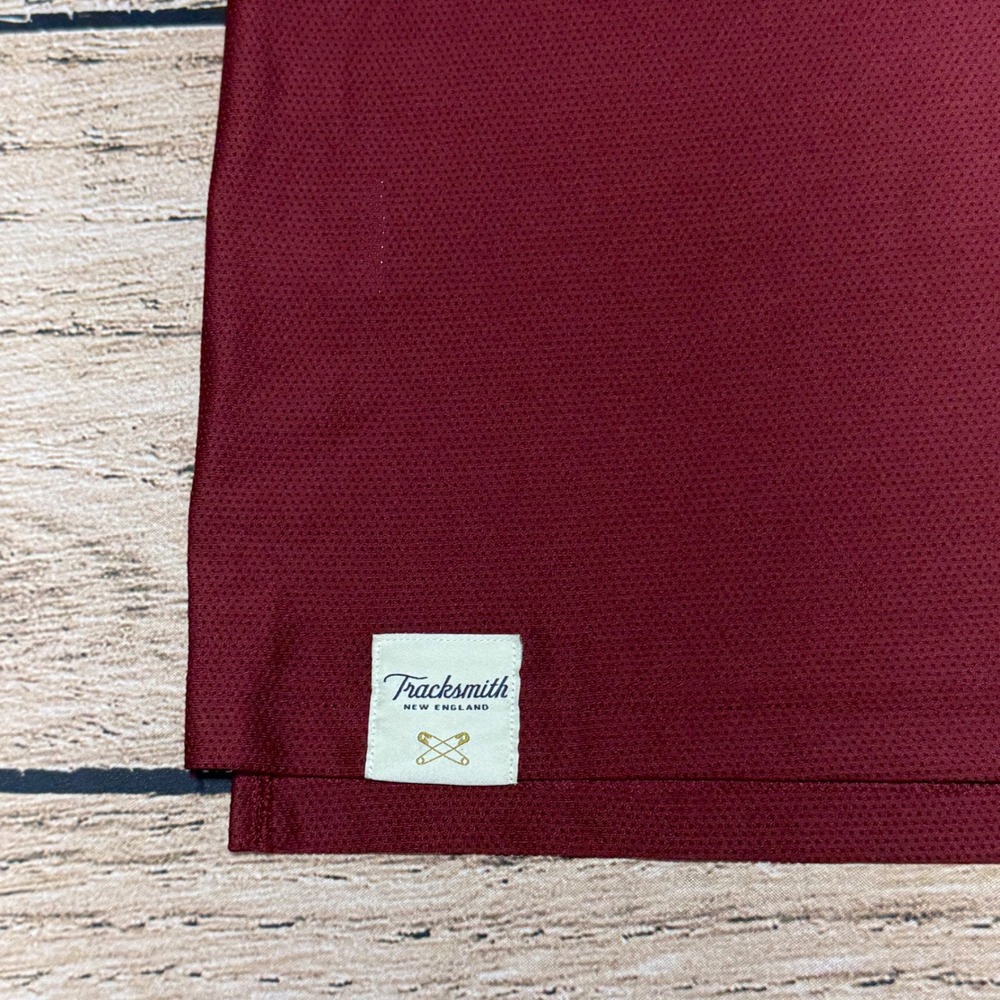 Tracksmith Van Cortlandt Running Singlet Mens Medium Maroon White Sash Mesh Tank - Picture 5 of 8